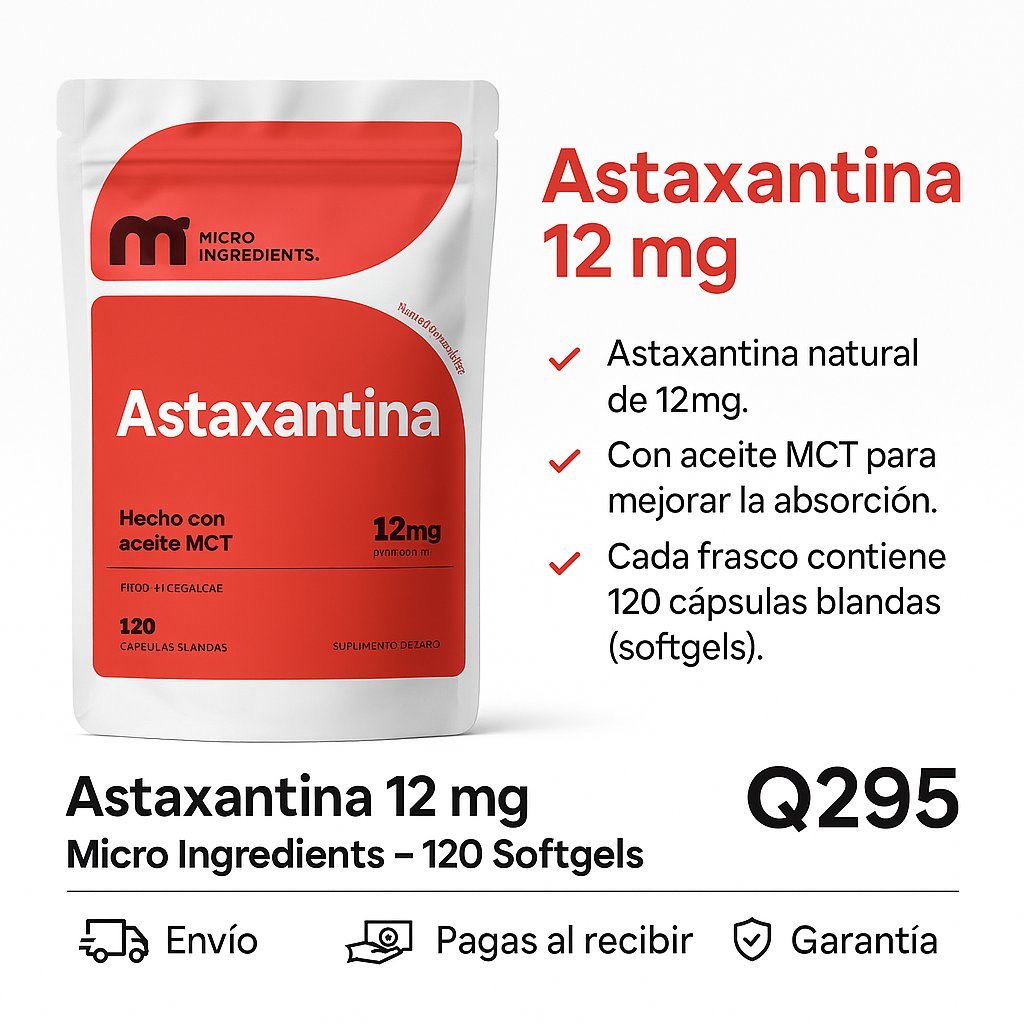 Astaxanthin 12mg Micro Ingredients Importada — foto 6