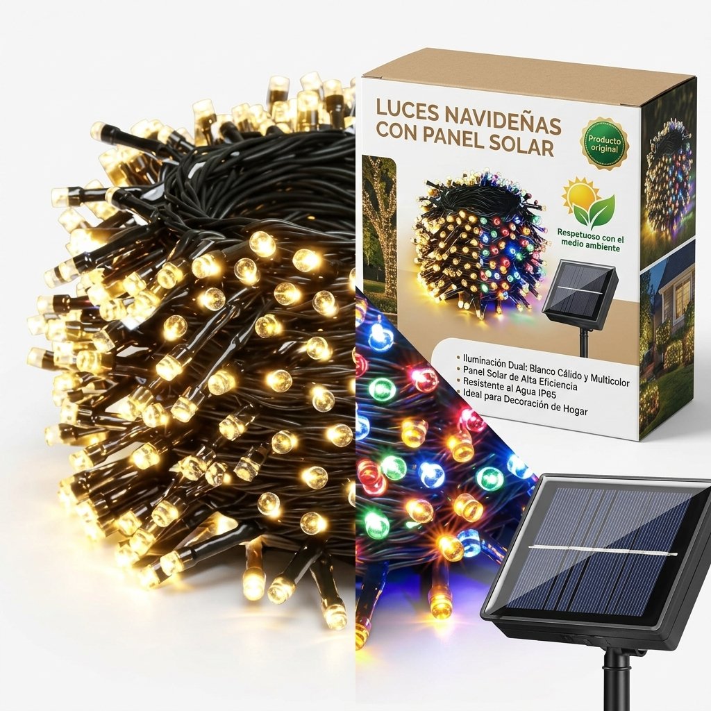 LUCES NAVIDEÑAS CON PANEL SOLAR — foto 4