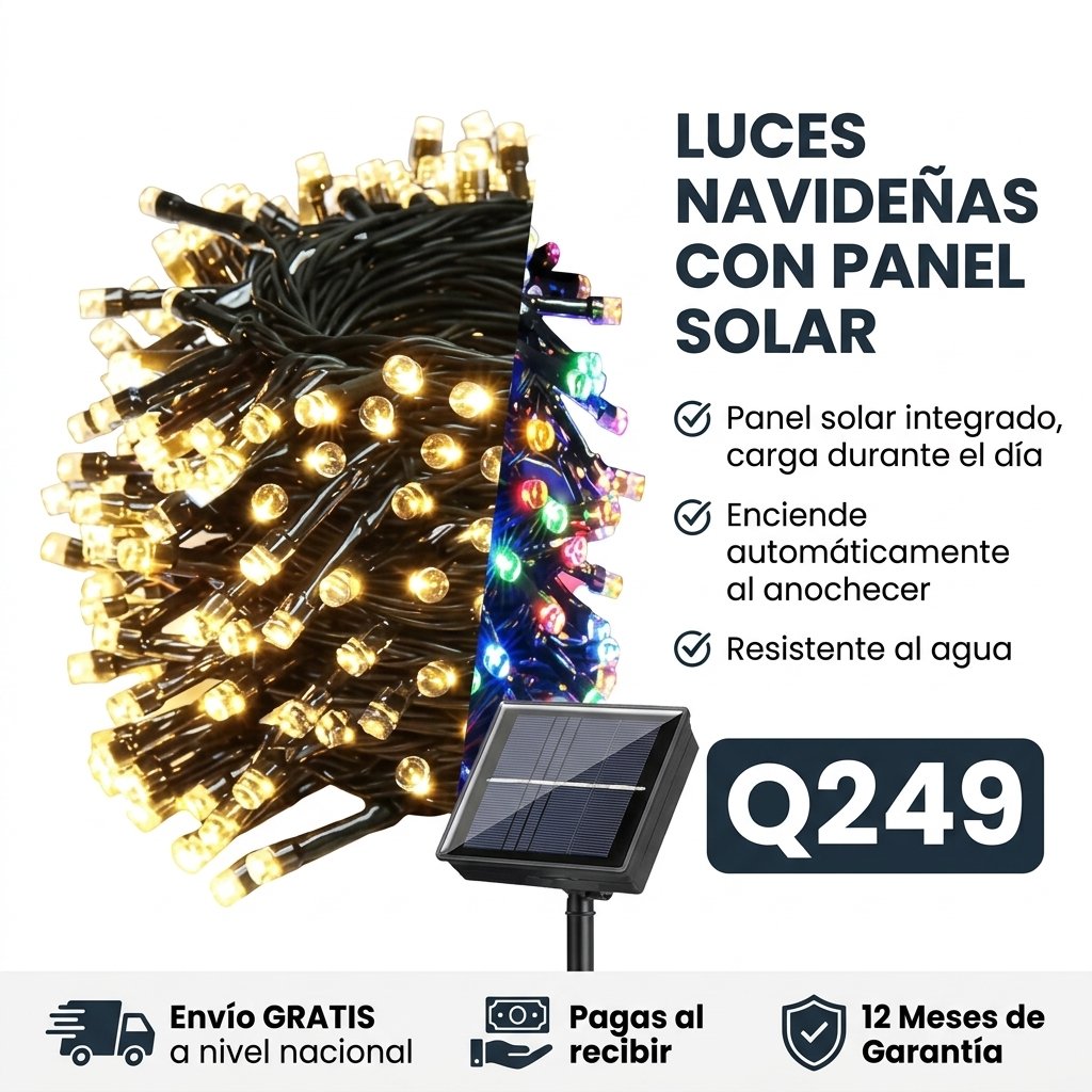 LUCES NAVIDEÑAS CON PANEL SOLAR — foto 6