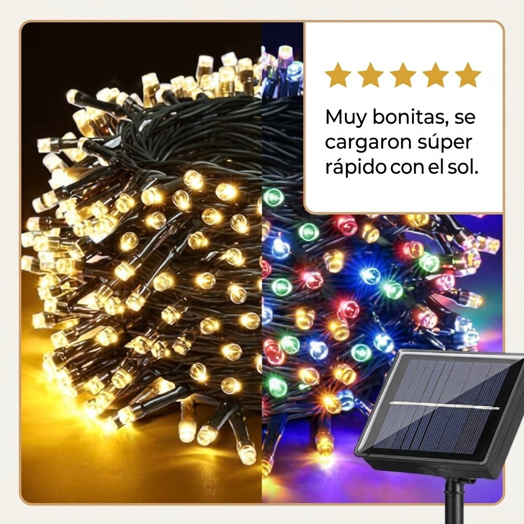 LUCES NAVIDEÑAS CON PANEL SOLAR — foto 5