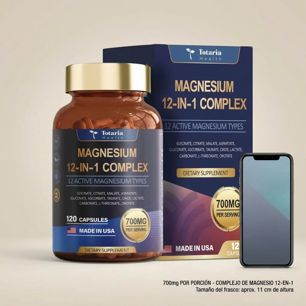 Magnesium 12-in-1 Complex 700mg Totaria Health Importada — foto 7