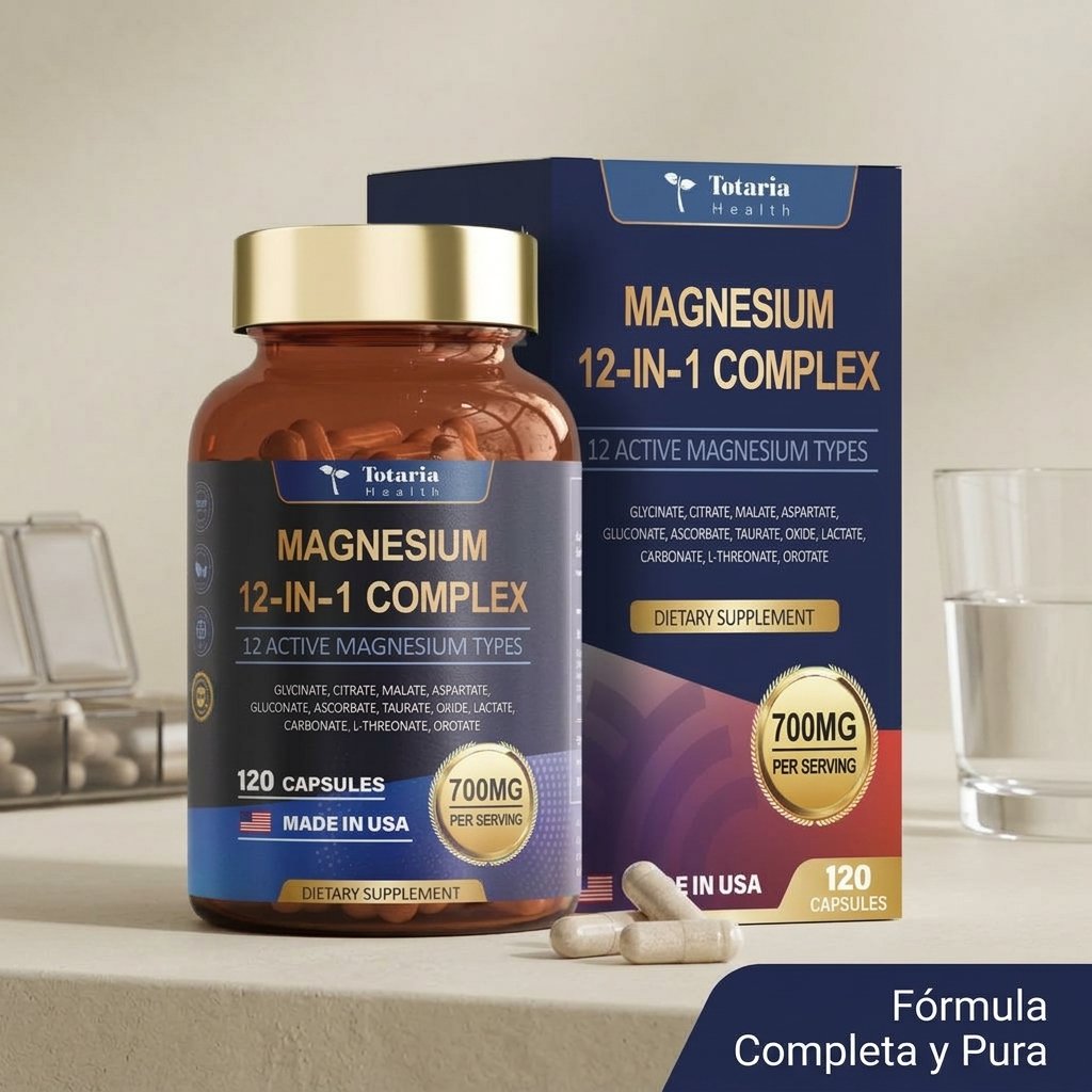 Magnesium 12-in-1 Complex 700mg Totaria Health Importada — foto 4