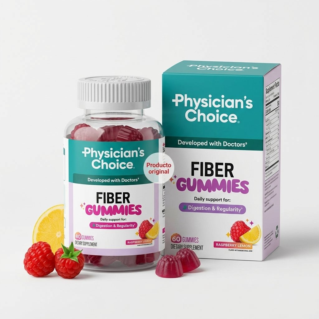 Fiber Gummies Physicians Choice Raspberry Lemon Importada — foto 3