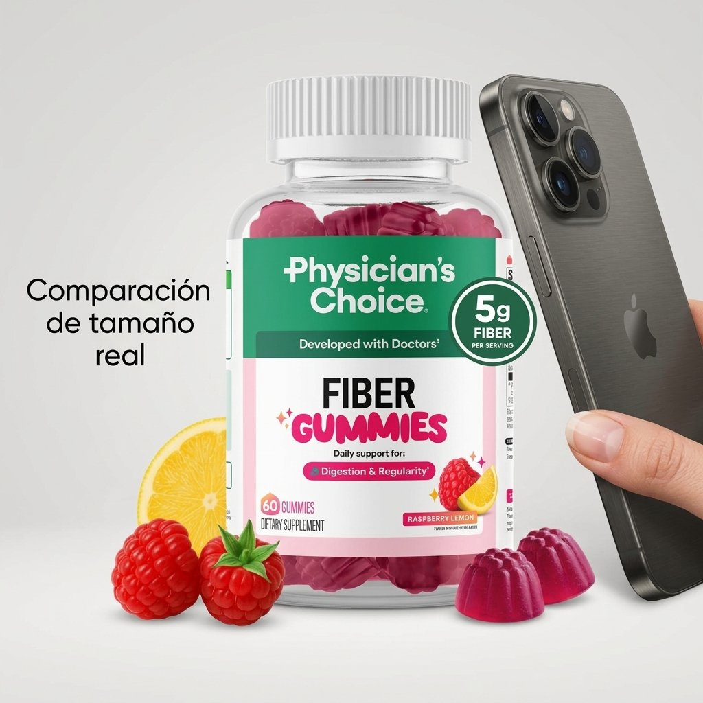 Fiber Gummies Physicians Choice Raspberry Lemon Importada — foto 7