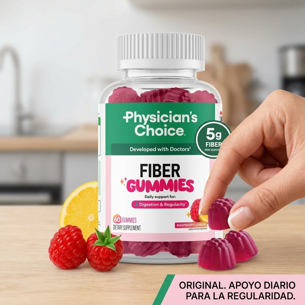 Fiber Gummies Physicians Choice Raspberry Lemon Importada — foto 4