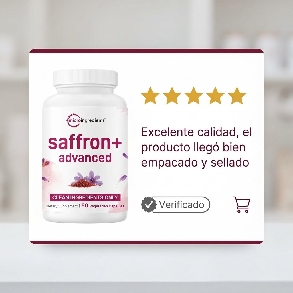 Saffron Advanced Micro Ingredients 60 Cápsulas Vegetarianas - Importada — foto 5