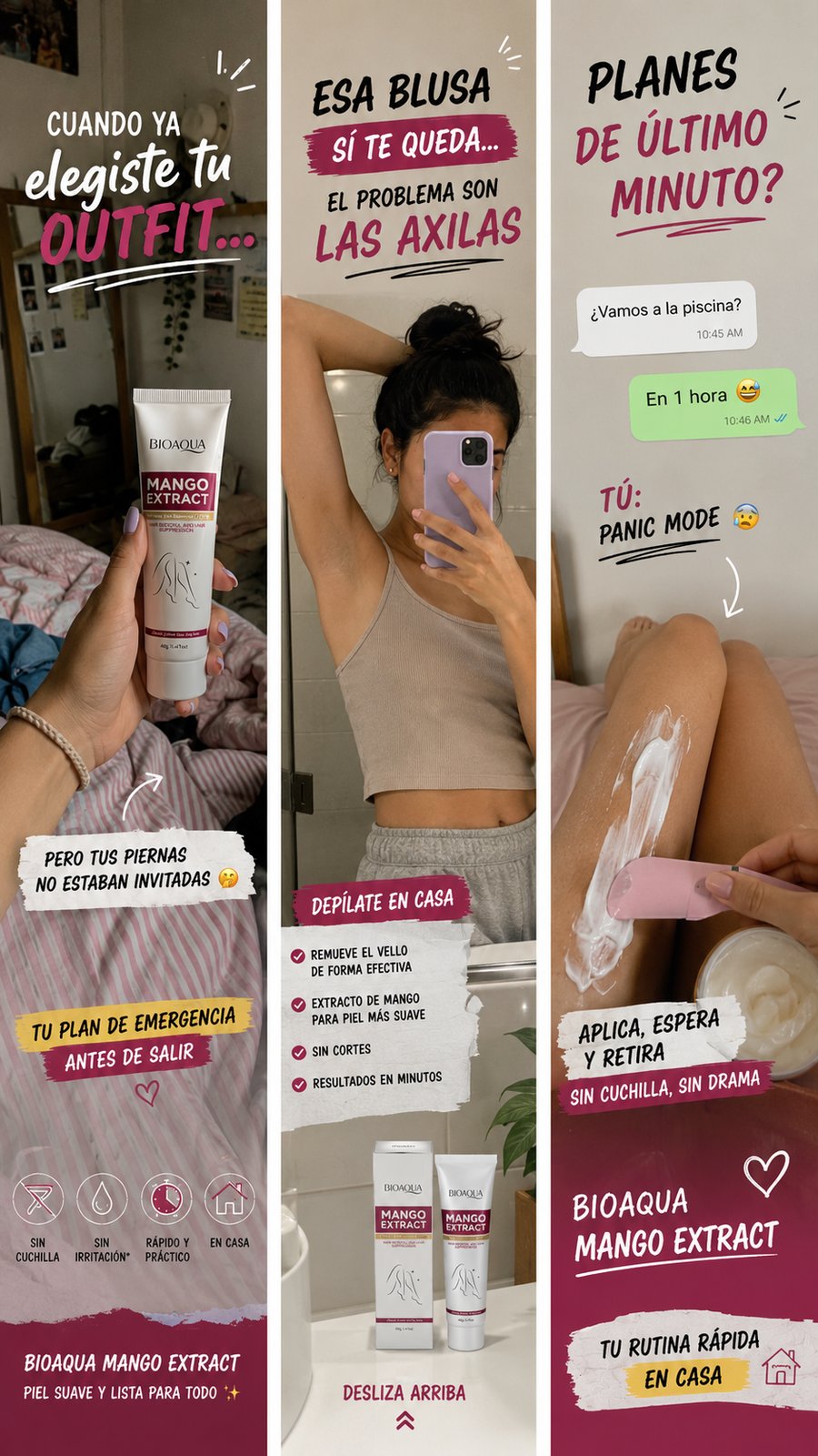 Crema Depilatoria BIOAQUA Mango Extract 40g — foto 2