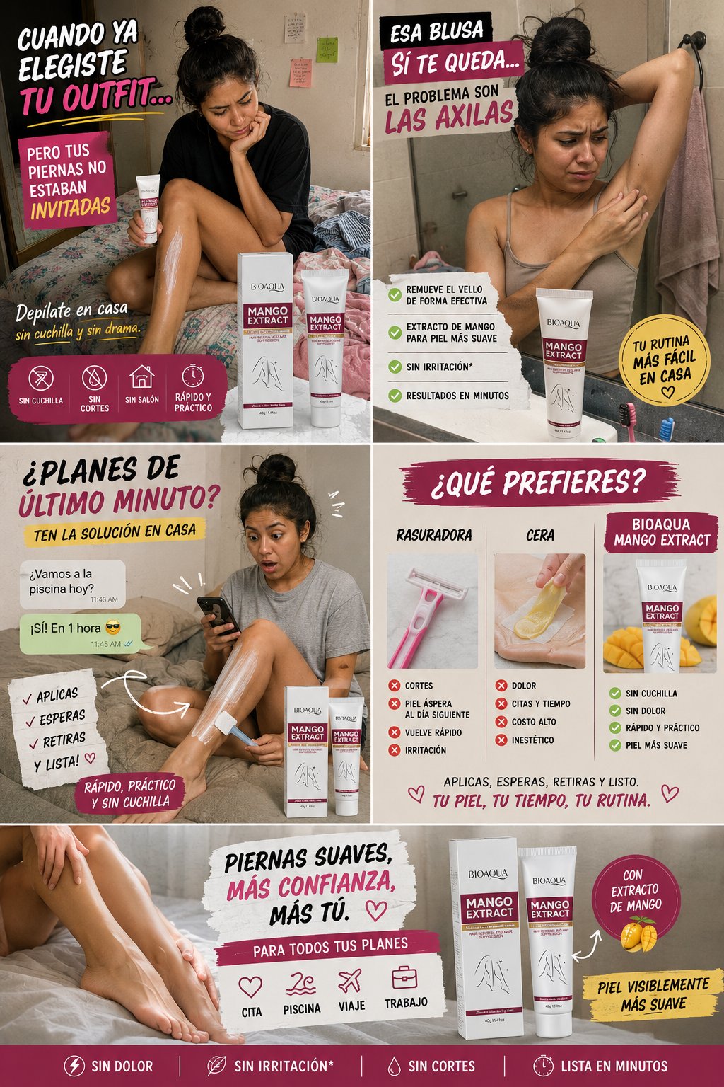 Crema Depilatoria BIOAQUA Mango Extract 40g — foto 3